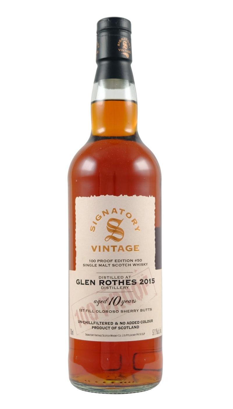Signatory 100 Proof Glen Rothes 10 Year