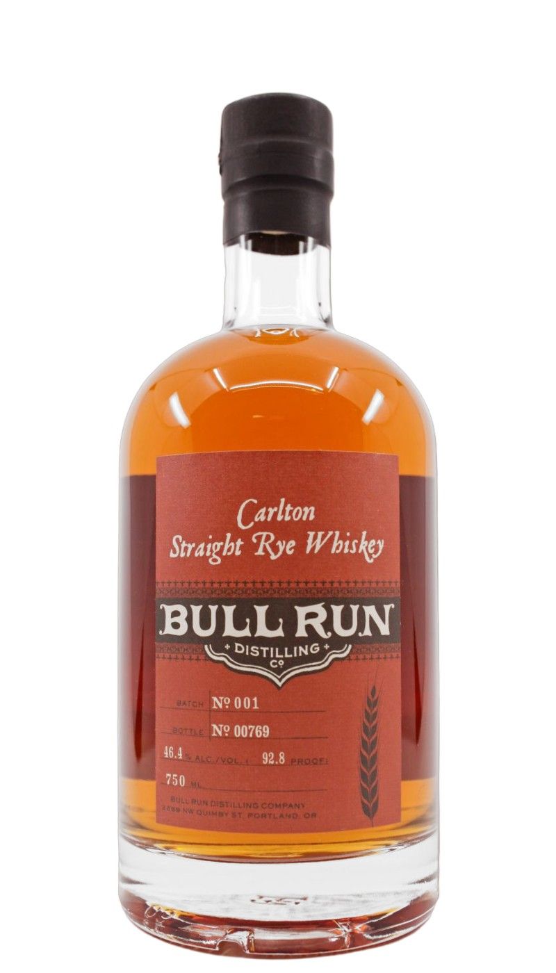 Bull Run Straight Rye Whiskey
