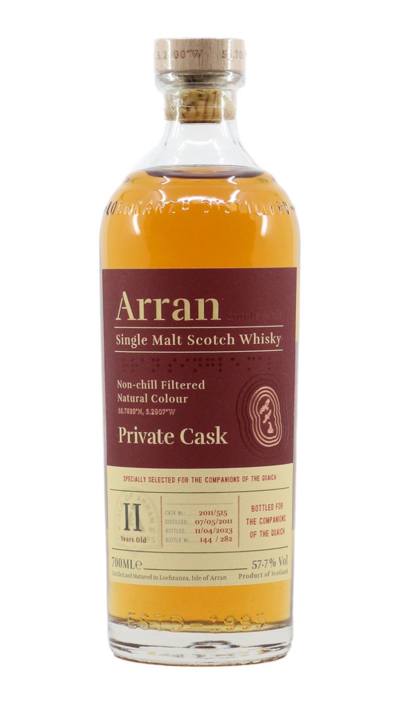 Arran 2011 Companions OT Quaich Cask 515